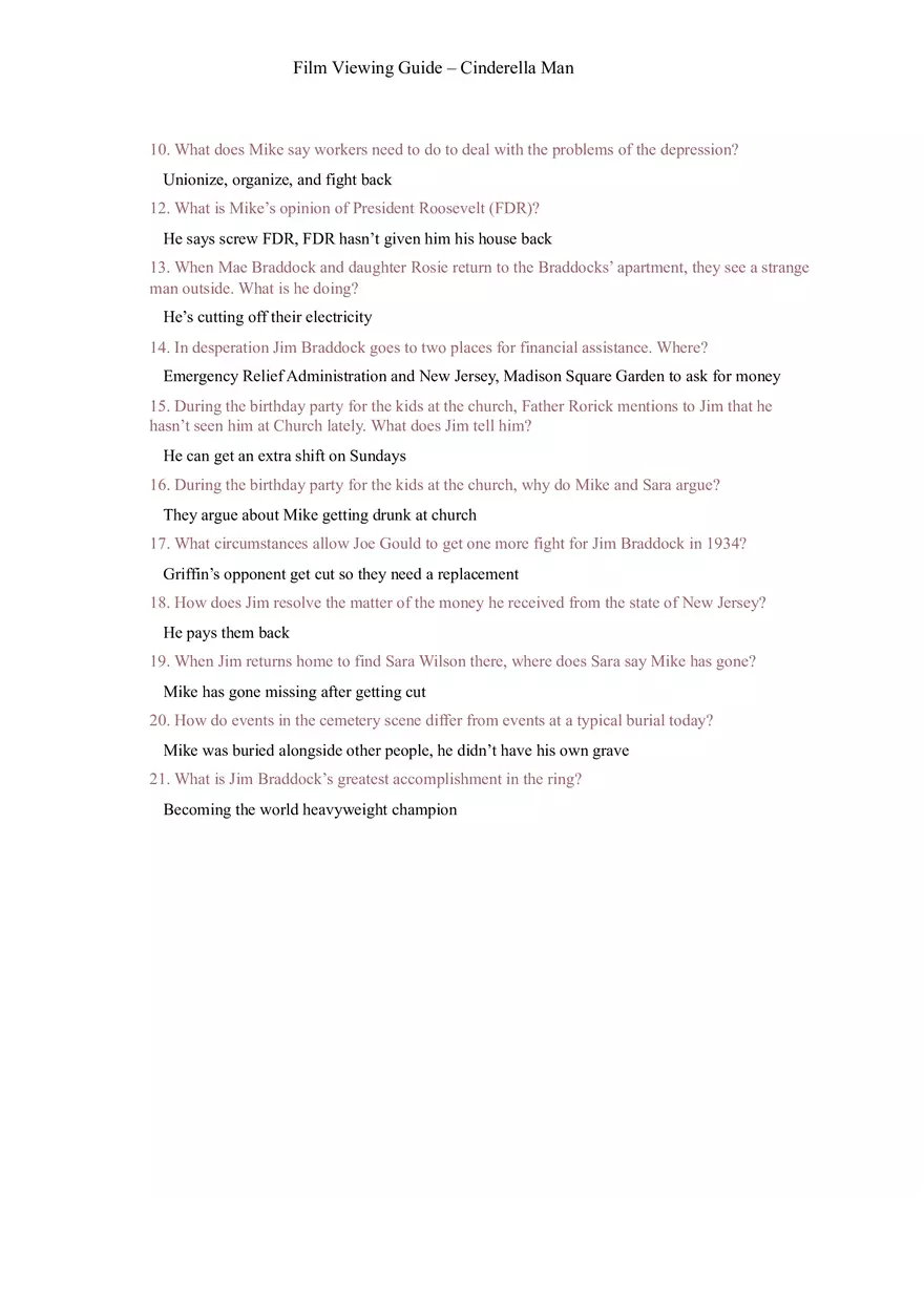 Viewing Guide - Cinderella Man - Page 2