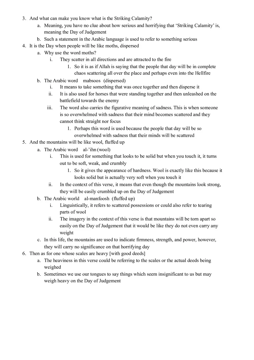 Tafseer Surah al-Qari’ah - Page 2