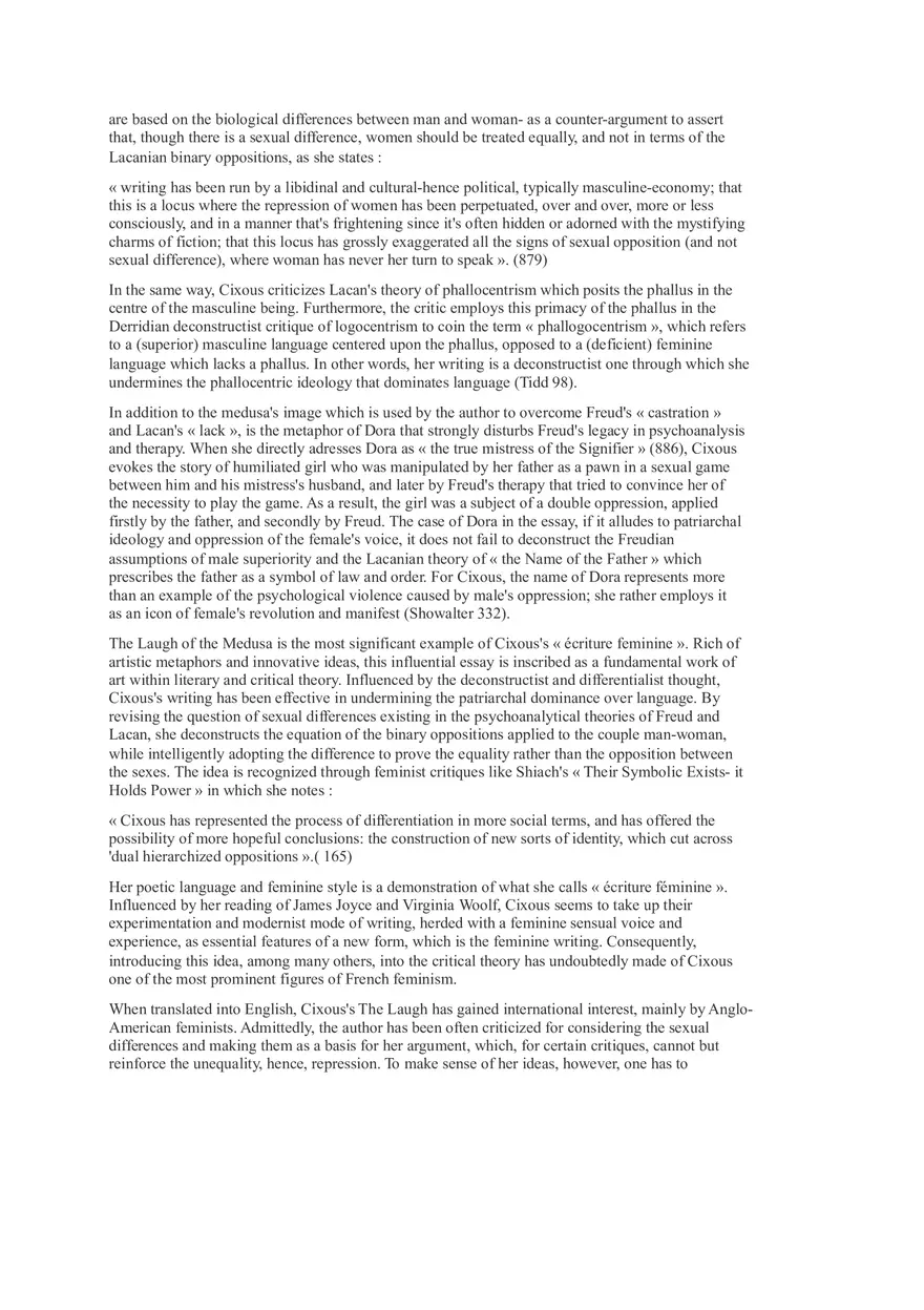 Analysis of The Laugh of the Medusa - Page 3