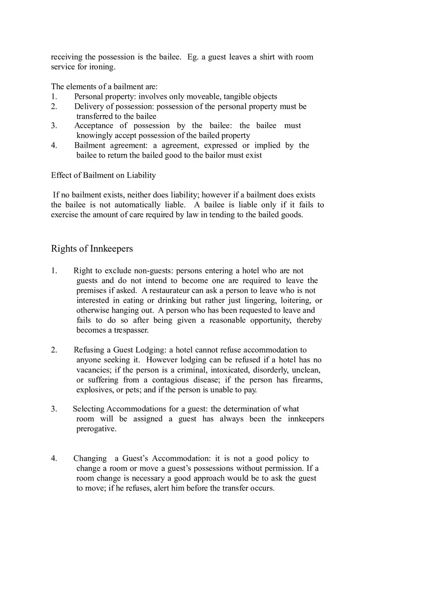 Hospitality Law Chapter 3 - Page 10