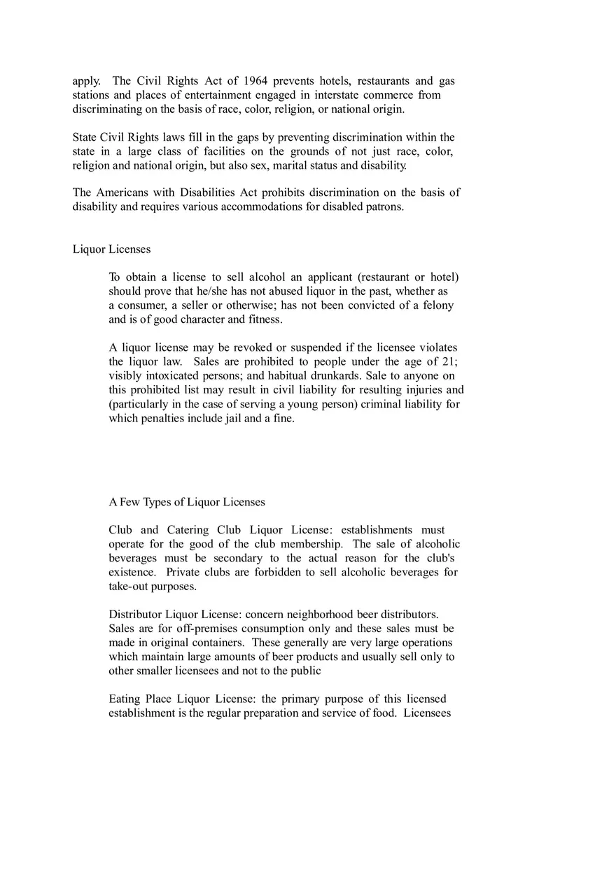 Hospitality Law Chapter 3 - Page 3