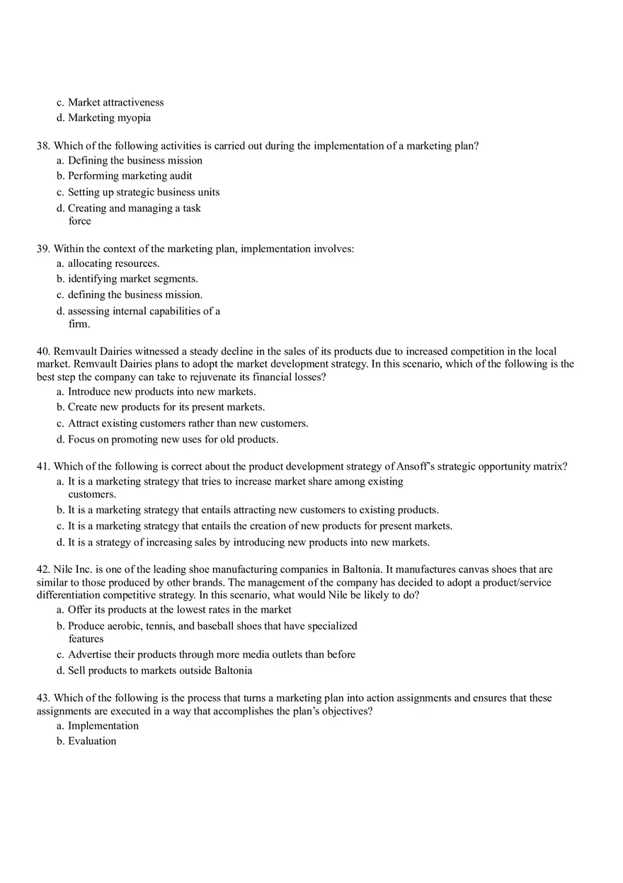 Business Mission and Marketing Plan Part I - Page 9