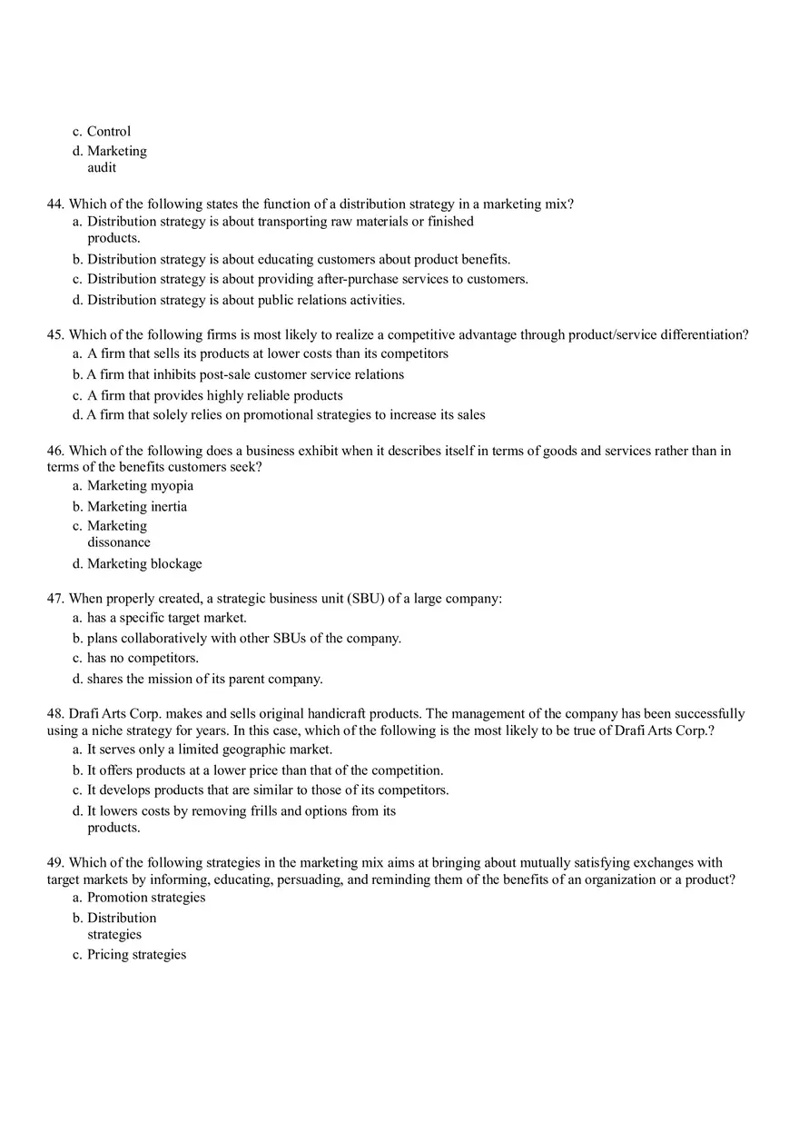 Business Mission and Marketing Plan Part I - Page 10