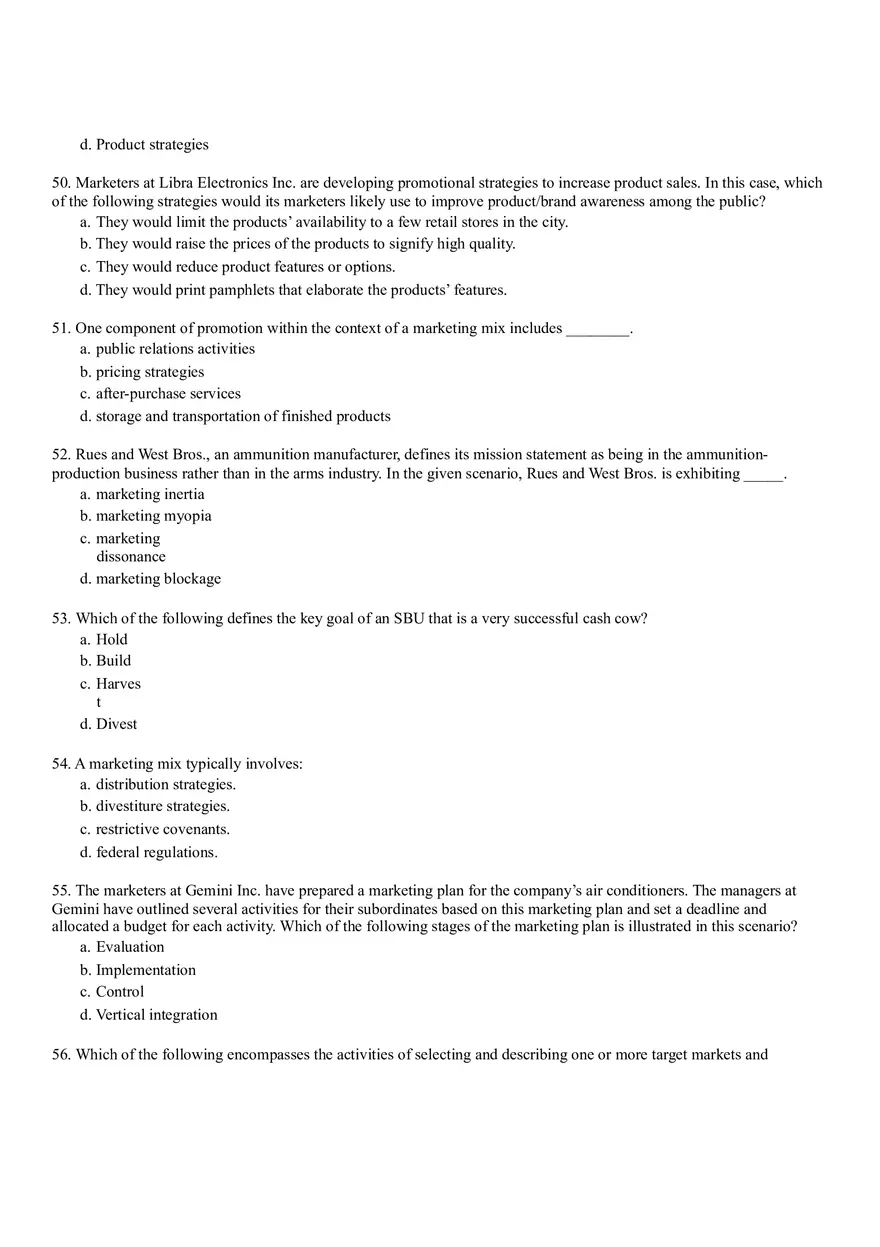 Business Mission and Marketing Plan Part I - Page 11