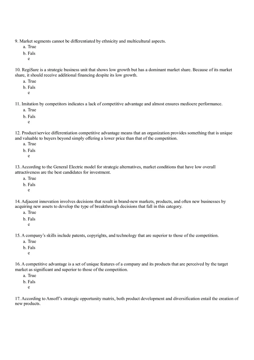 Business Mission and Marketing Plan Part I - Page 5