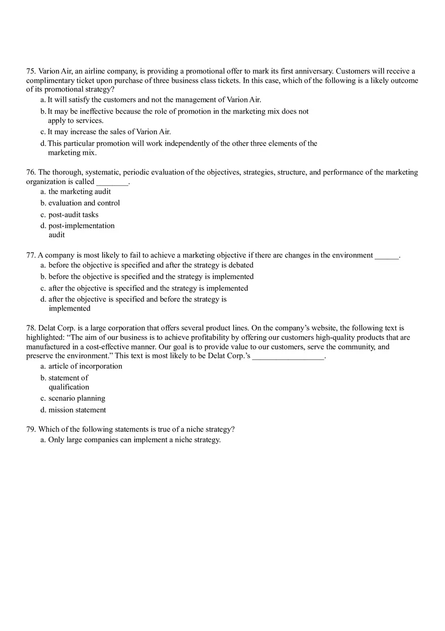 Business Mission and Marketing Plan Part II - Page 9