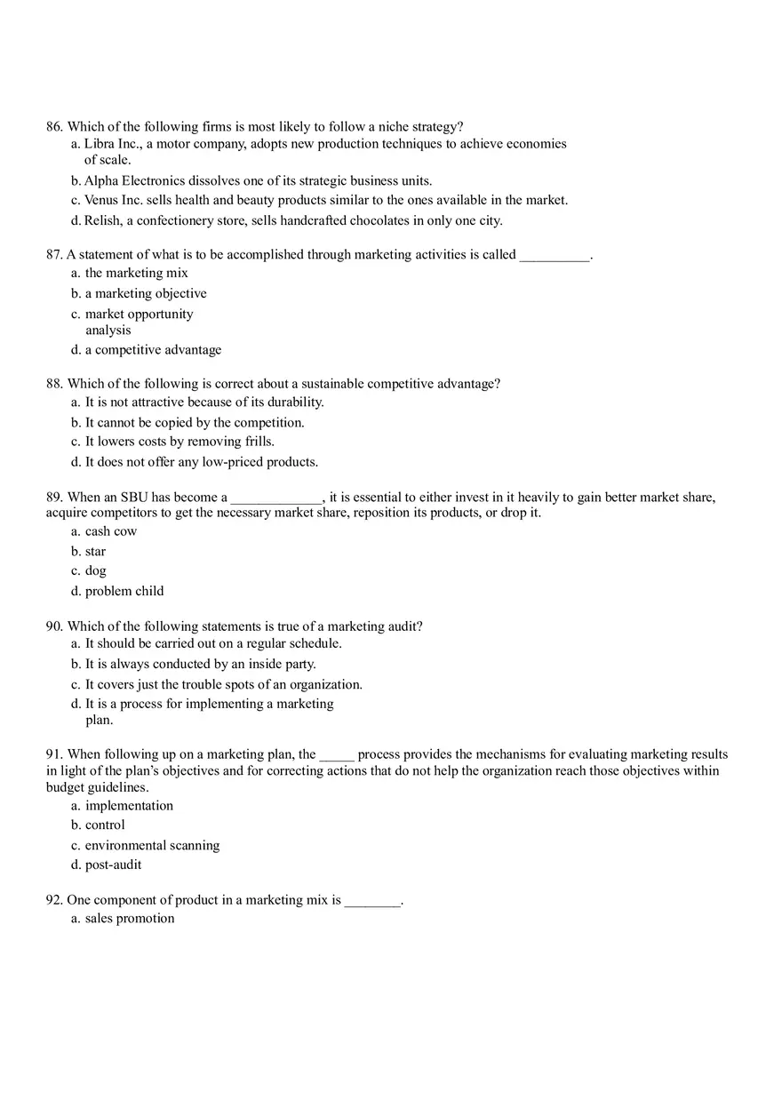 Business Mission and Marketing Plan Part II - Page 11
