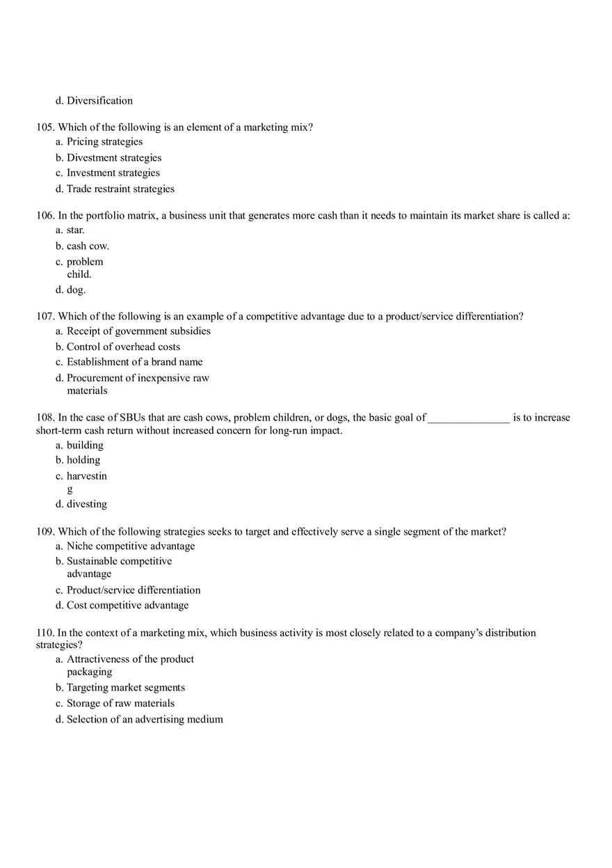 Business Mission and Marketing Plan Part II - Page 3