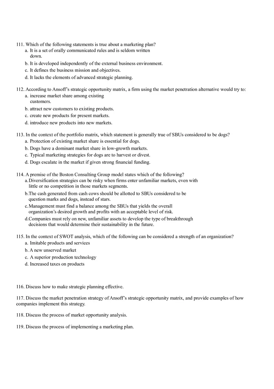 Business Mission and Marketing Plan Part II - Page 4