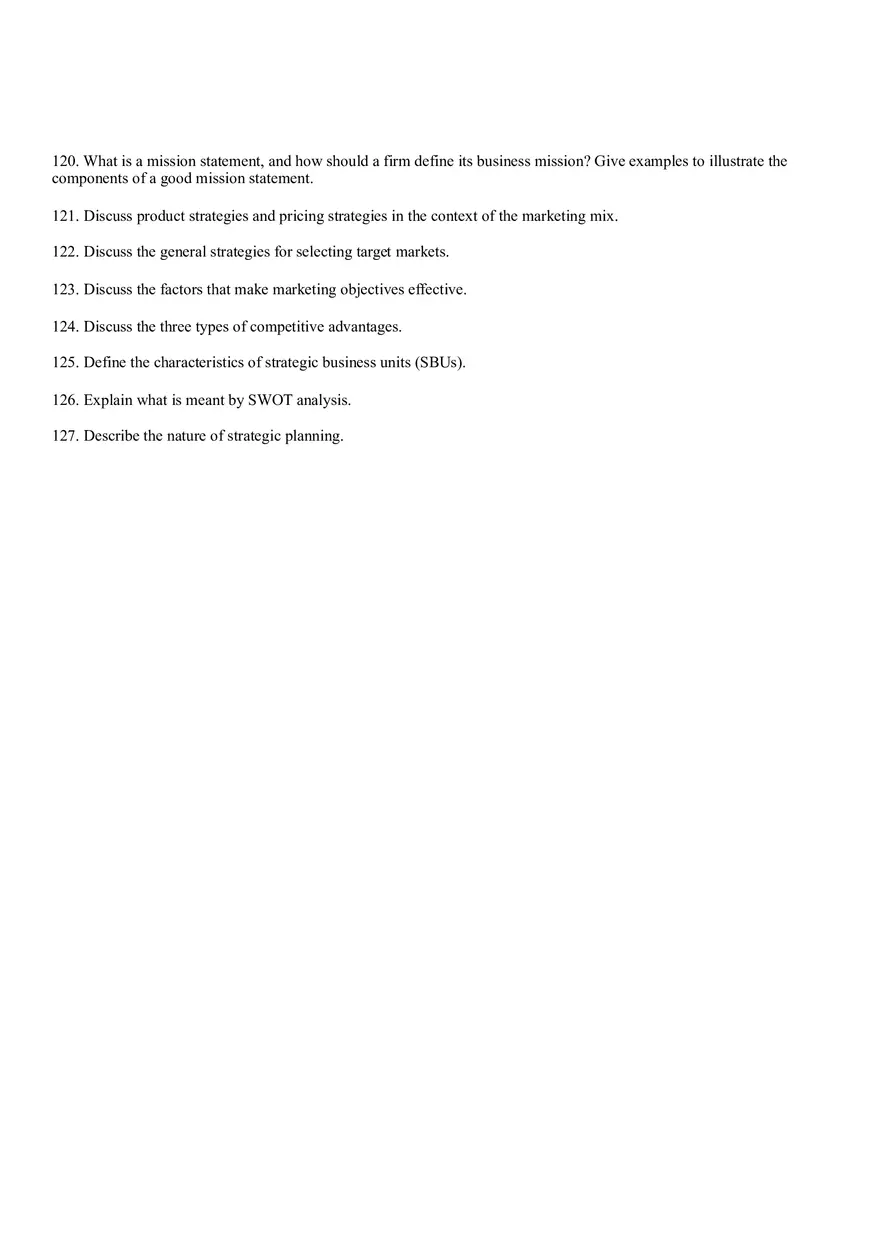 Business Mission and Marketing Plan Part II - Page 5