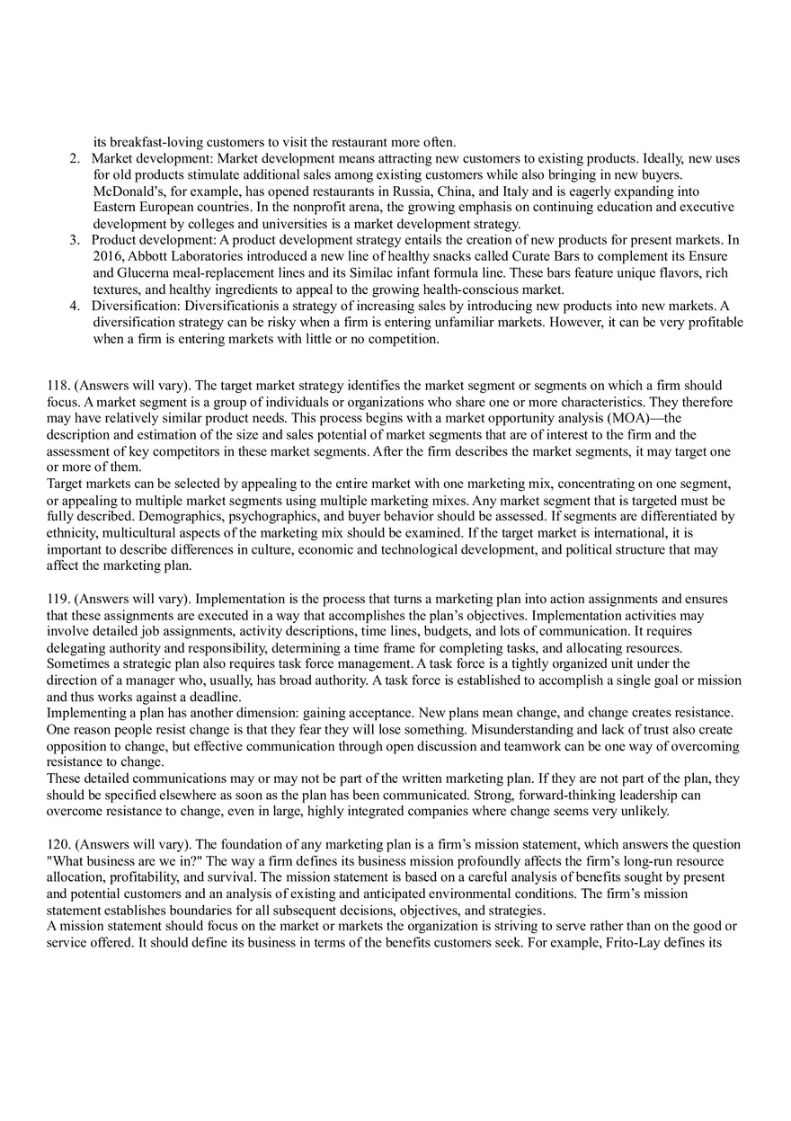 Business Mission and Marketing Plan Part II - Page 6