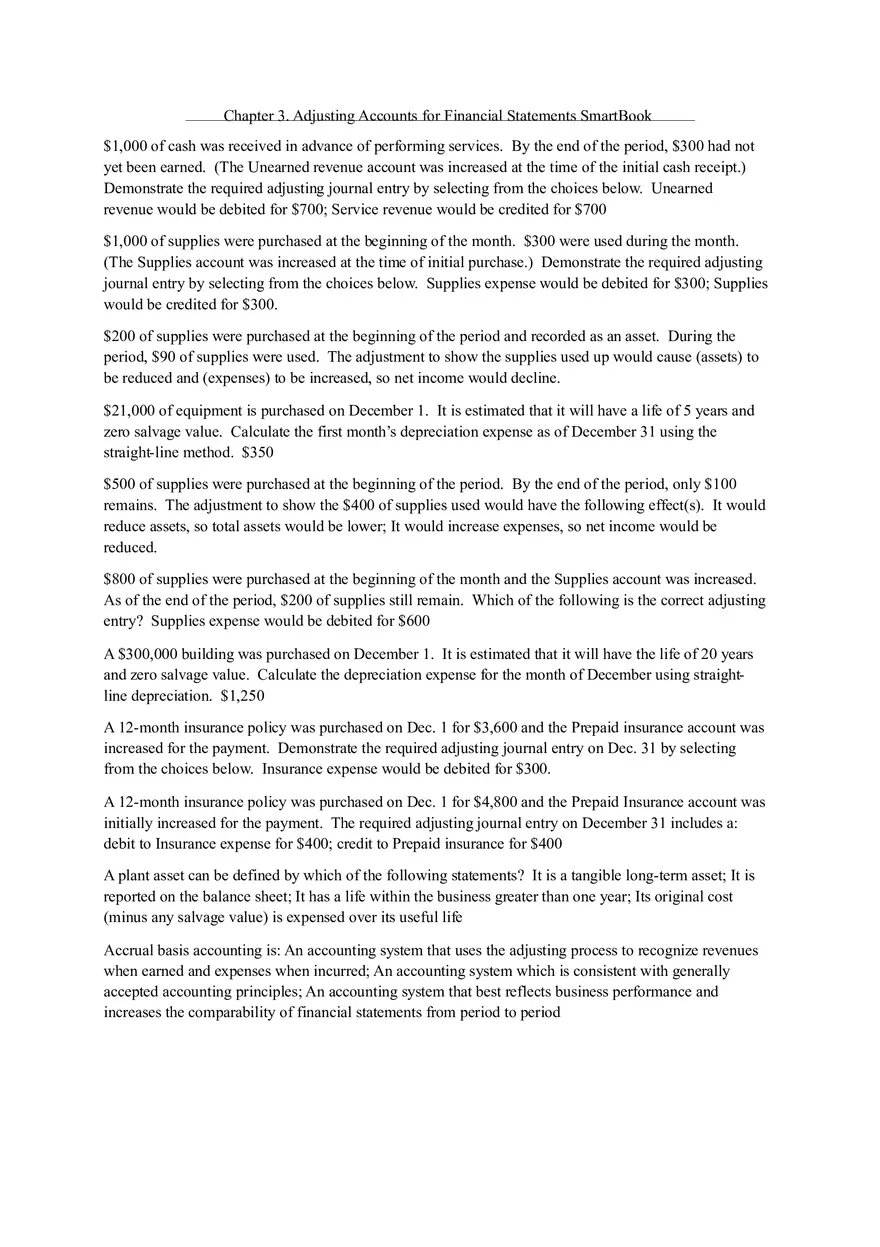 Adjusting Accounts for Financial Statements Assignment - Page 1