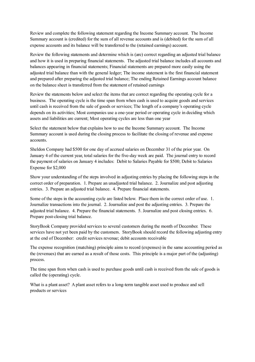 Adjusting Accounts for Financial Statements Assignment - Page 5