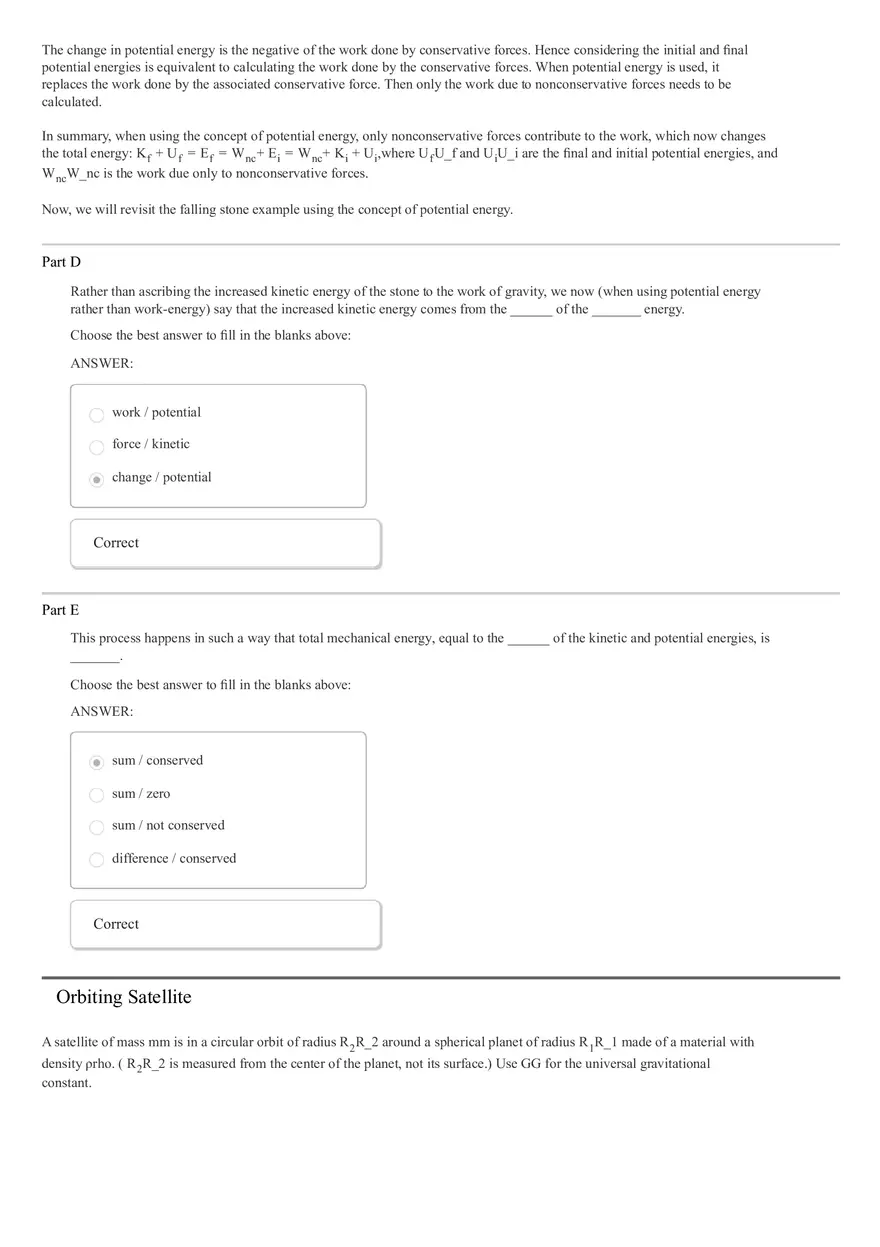 Introduction to Potential Energy Questions - Page 7