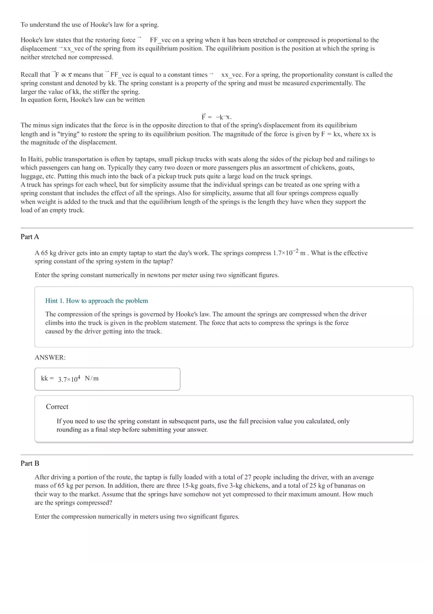 Work, Energy, Power. Questions - Page 2