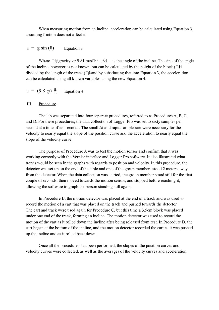 Lab - Introduction to Kinematics Using the Motion Sensor - Page 2