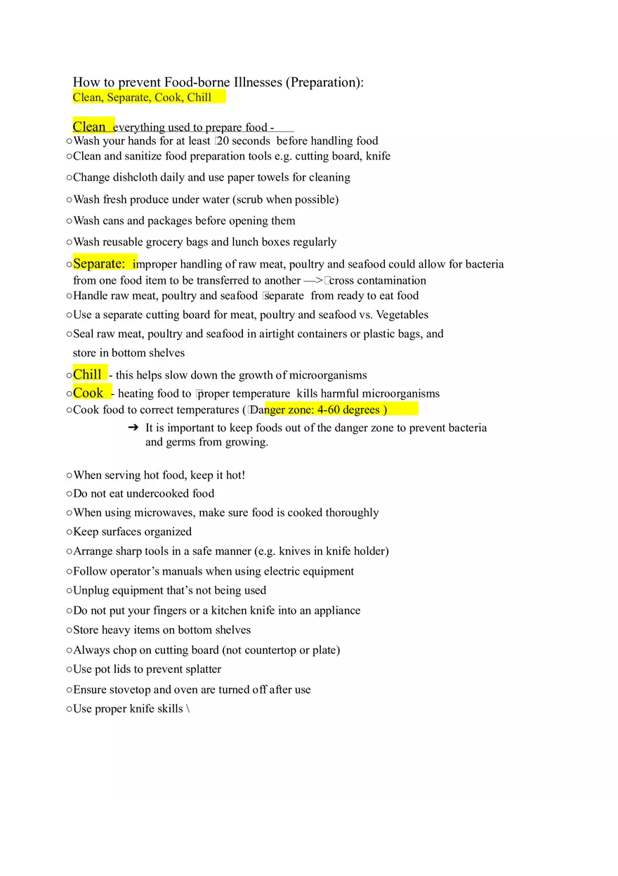 Food Safety Cheat Sheet - Page 2