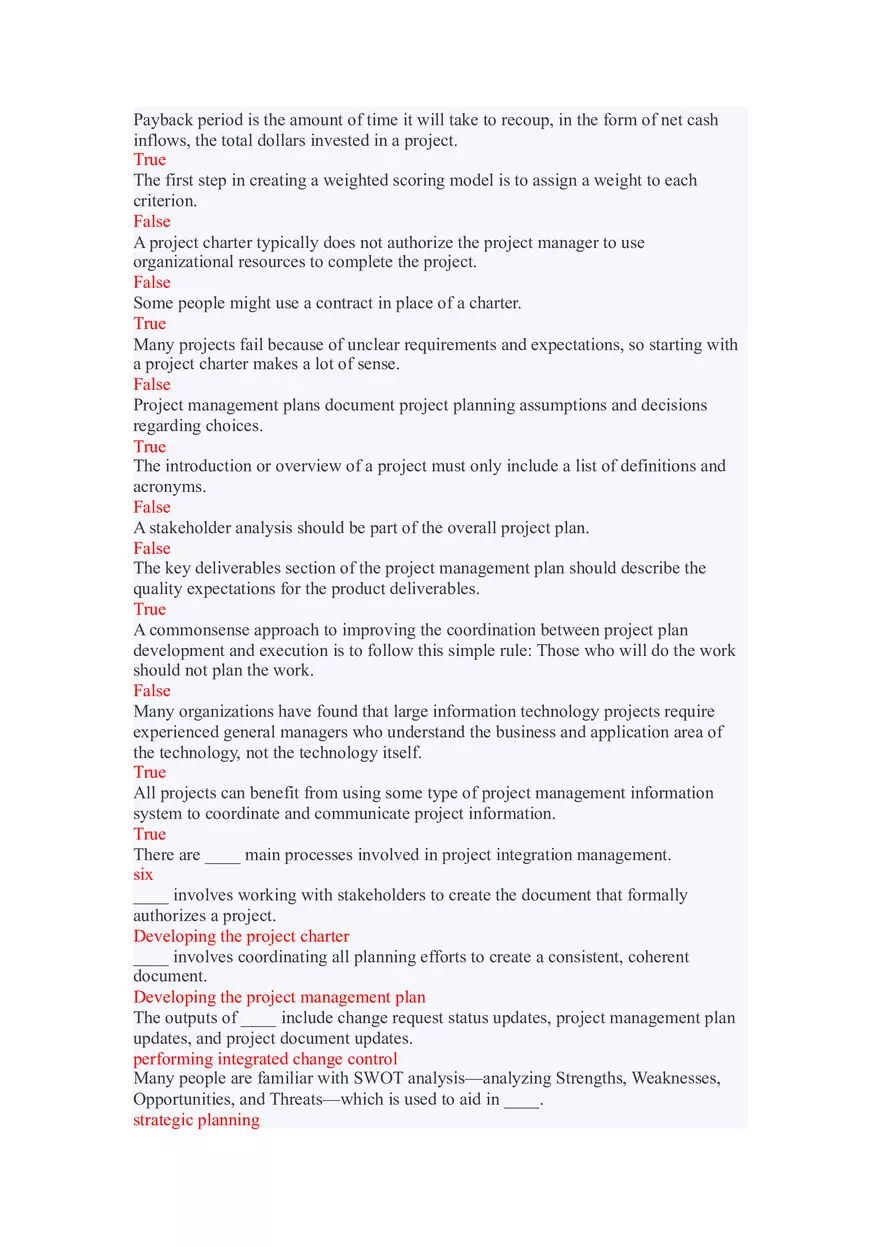 Directing and Managing Project Execution Lecture Answer Key - Page 2