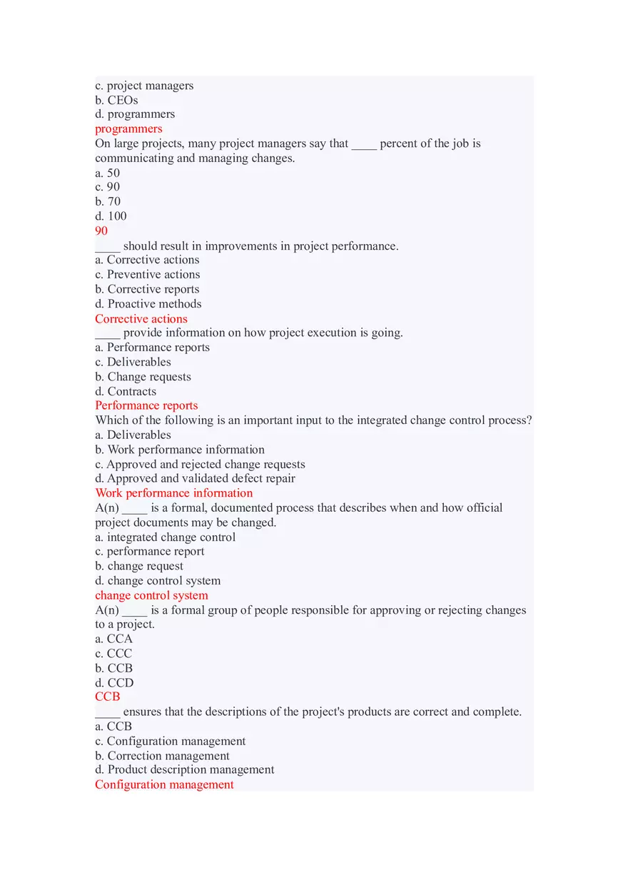 Directing and Managing Project Execution Lecture Answer Key - Page 5