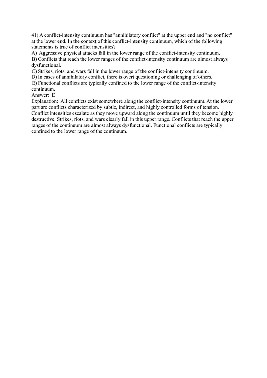 Organizational Behavior (Leadership) Answer Key Part 9 - Page 2