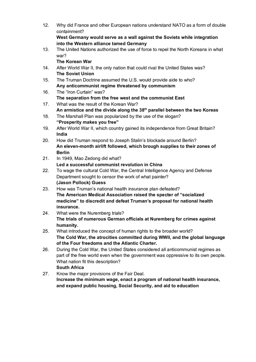 Study Guide - World War II - Page 2