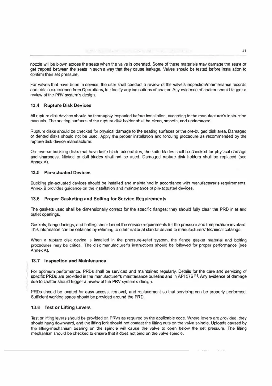 Sizing, Selection, and lnstallation of Pressure-relieving Devices (Installation) Part 4 - Page 11