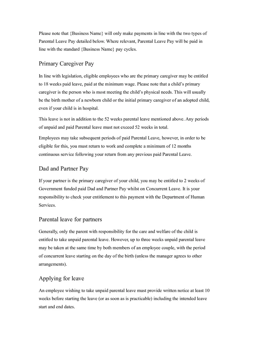 HR Policy and Procedure Manual Template Part 4 - Page 3