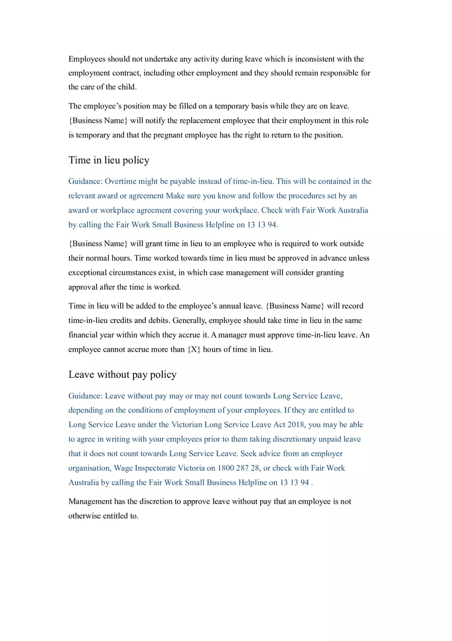 HR Policy and Procedure Manual Template Part 4 - Page 6