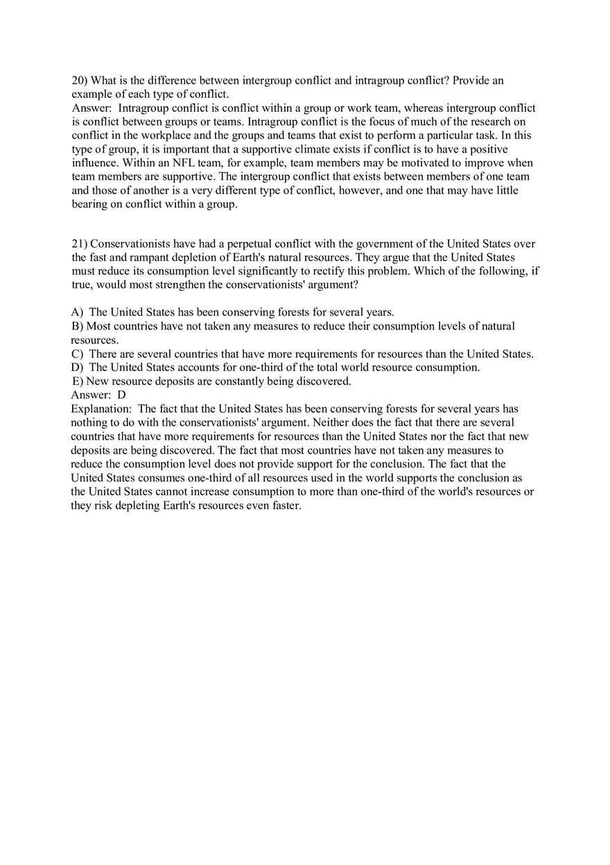 Organizational Behavior (Leadership) Answer Key Part 8 - Page 10