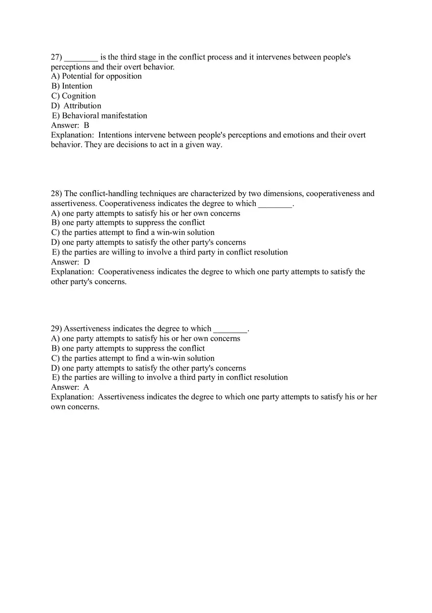 Organizational Behavior (Leadership) Answer Key Part 8 - Page 13