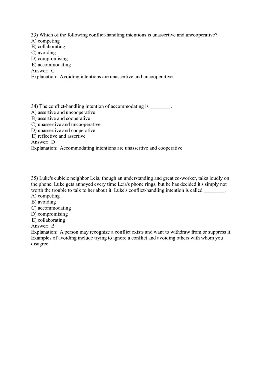 Organizational Behavior (Leadership) Answer Key Part 8 - Page 4