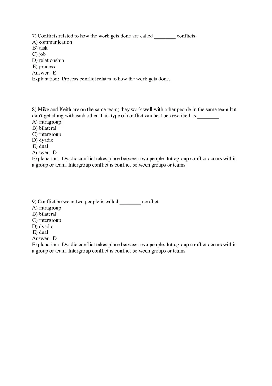 Organizational Behavior (Leadership) Answer Key Part 8 - Page 6