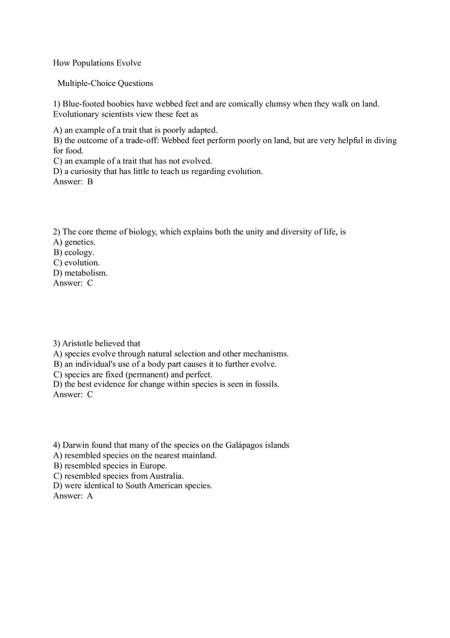 How Populations Evolve Part 1 - Page 1