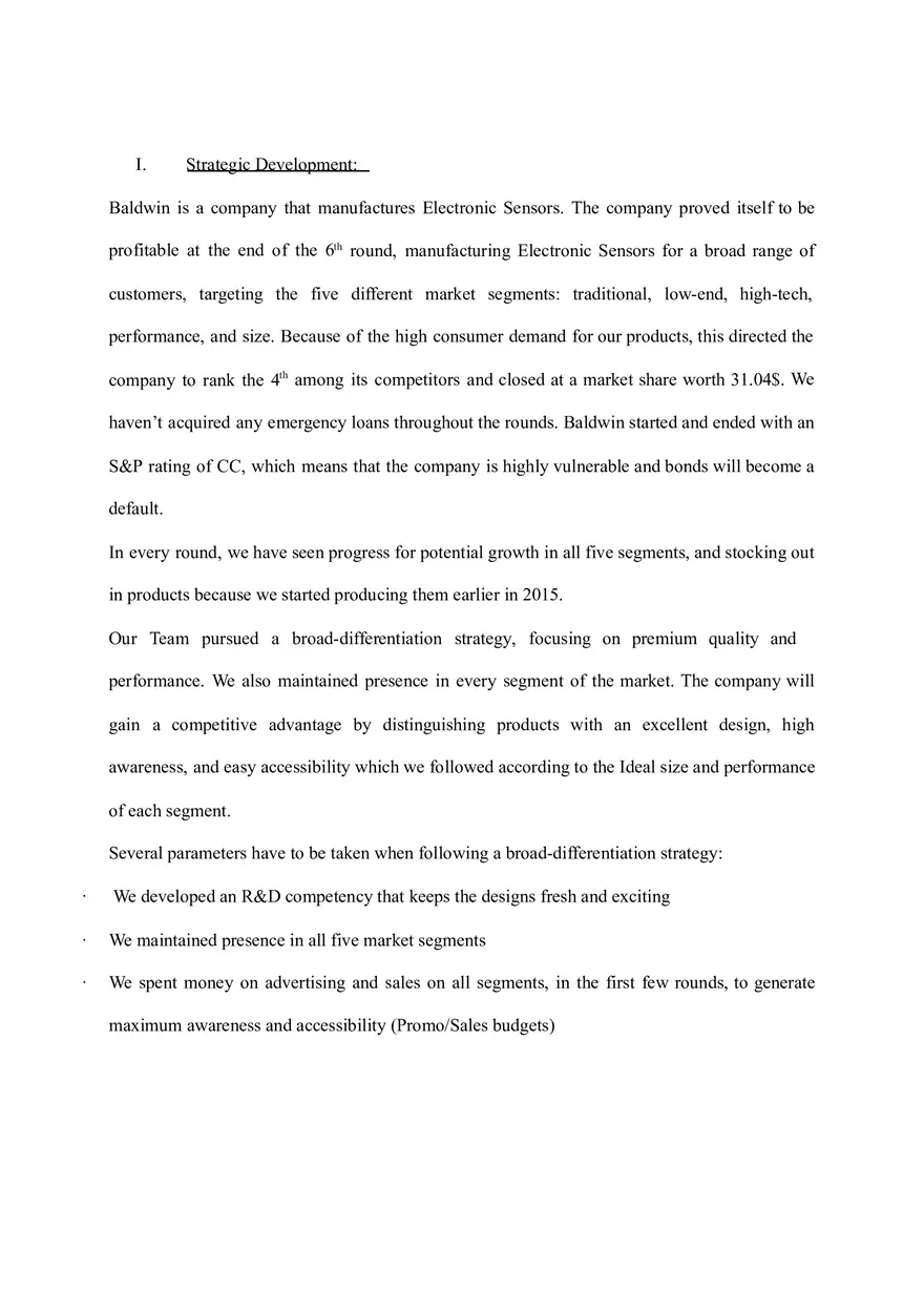 Strategic Development - Page 1