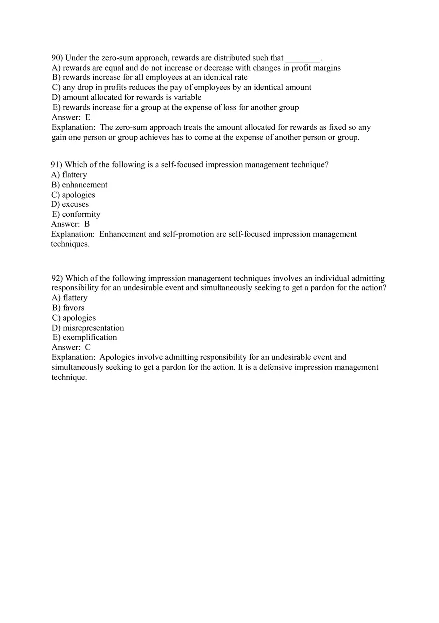 Organizational Behavior (Leadership) Answer Key Part 6 - Page 10