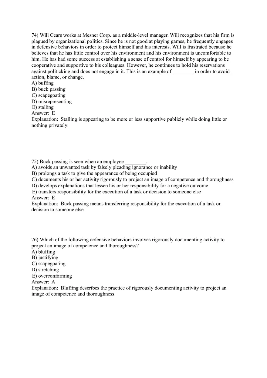 Organizational Behavior (Leadership) Answer Key Part 6 - Page 4