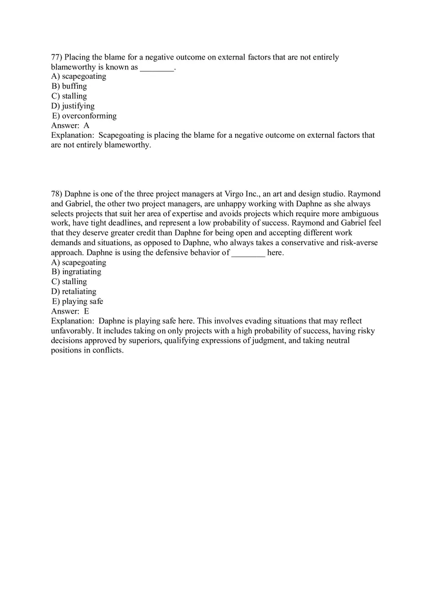 Organizational Behavior (Leadership) Answer Key Part 6 - Page 5