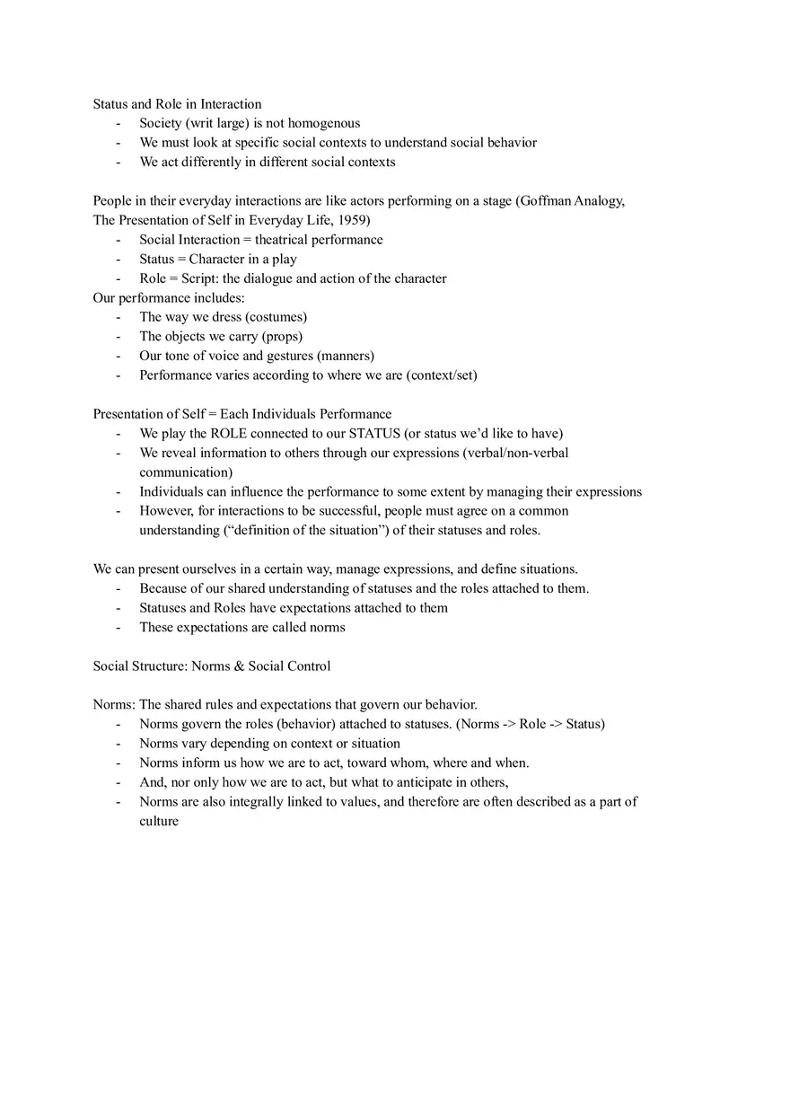 Social Structure Status, Role, and Norm - Page 2