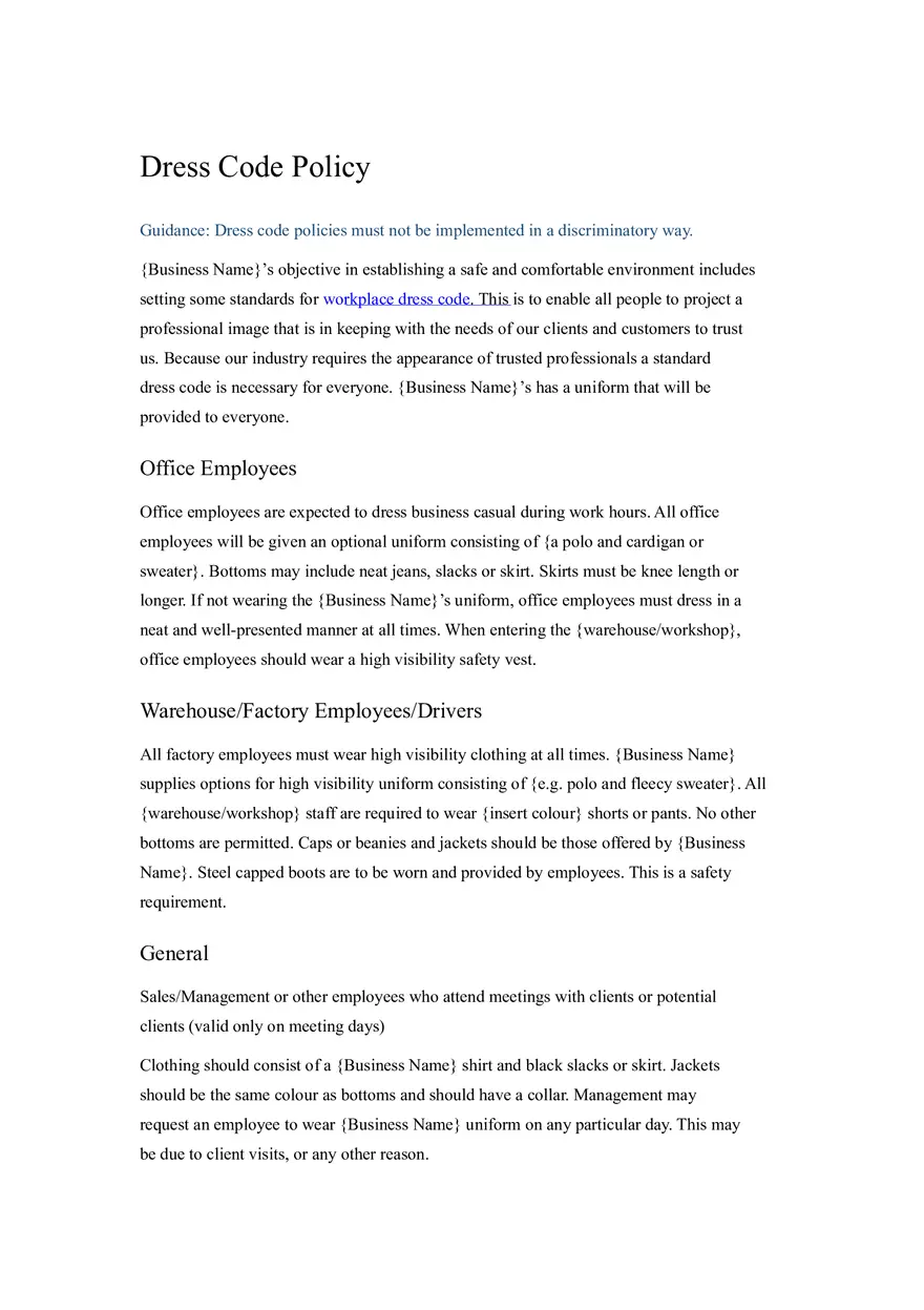 HR Policy and Procedure Manual Template Part 2 - Page 8