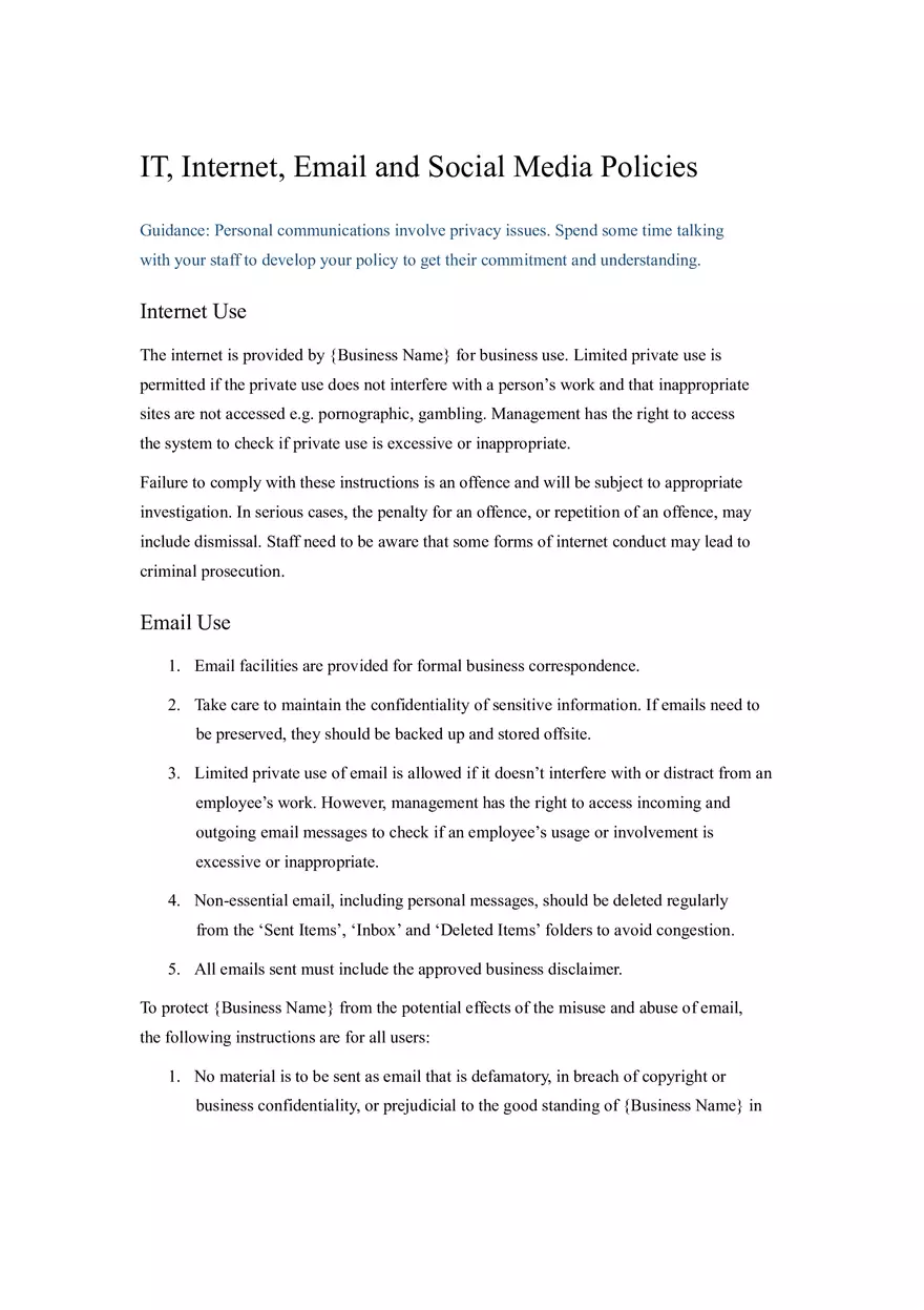 HR Policy and Procedure Manual Template Part 2 - Page 10