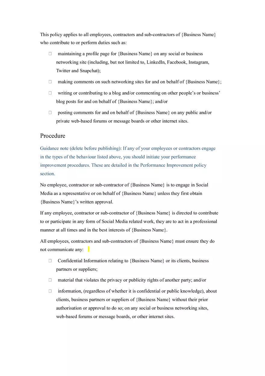 HR Policy and Procedure Manual Template Part 2 - Page 12