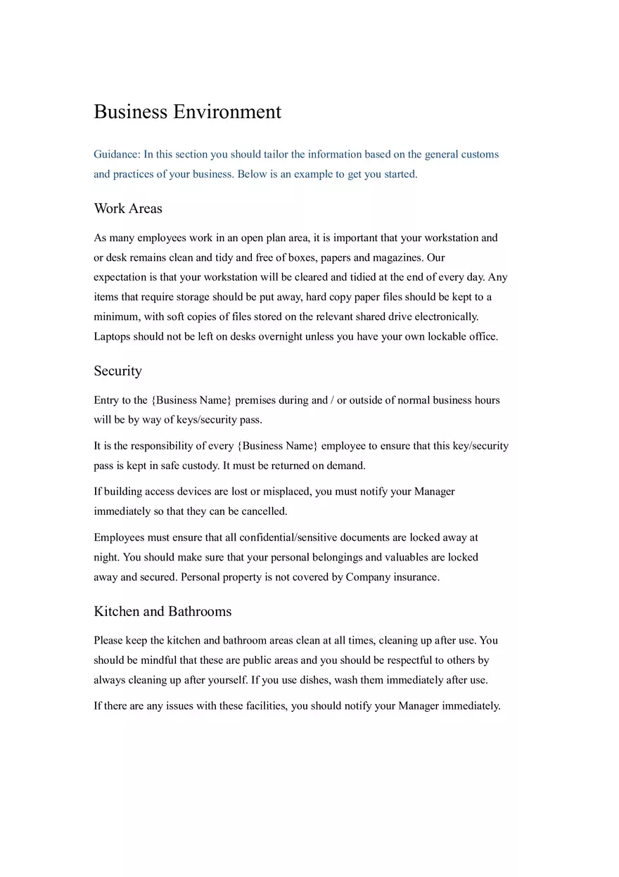 HR Policy and Procedure Manual Template Part 2 - Page 1