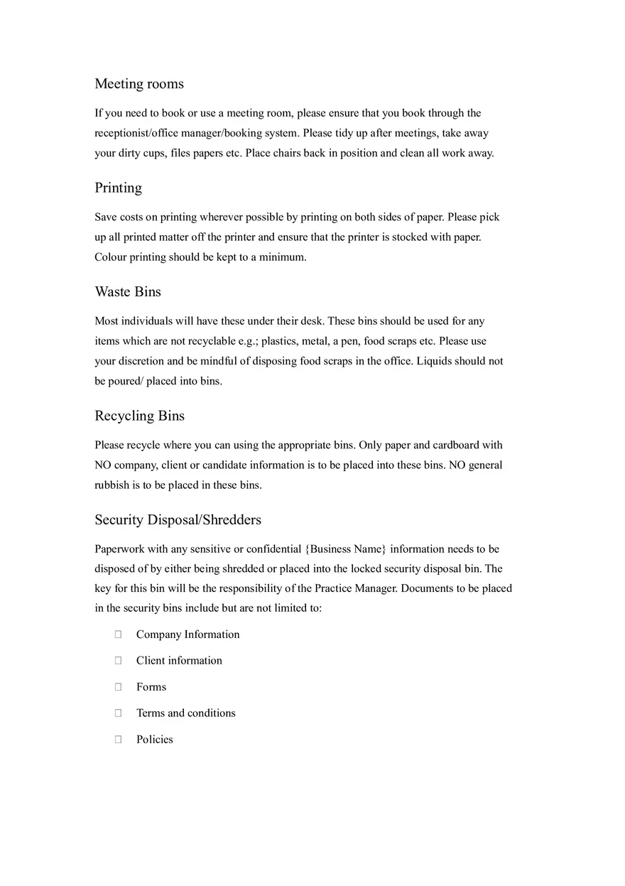 HR Policy and Procedure Manual Template Part 2 - Page 2