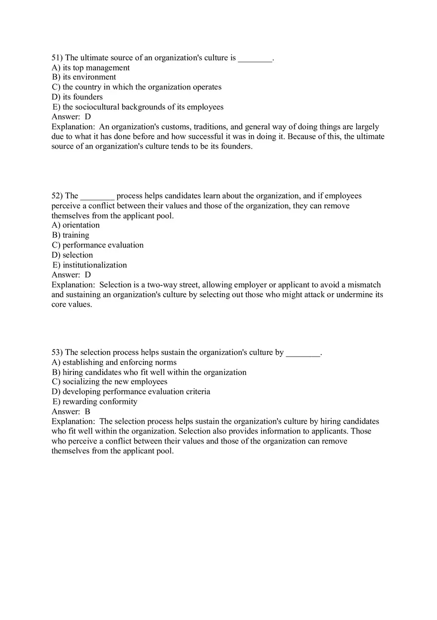Organizational Culture Answer Key Part 2 - Page 10