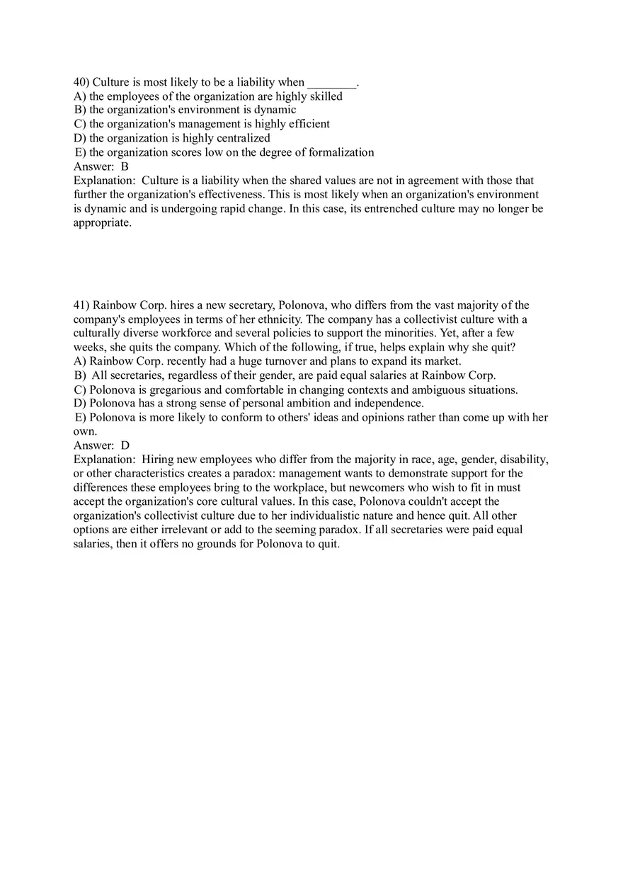 Organizational Culture Answer Key Part 2 - Page 6