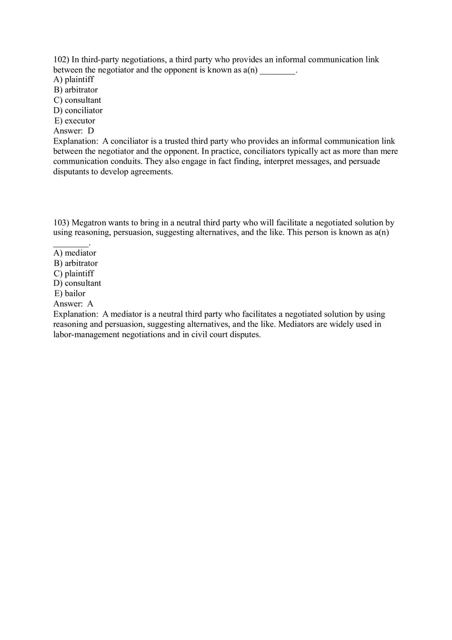 Organizational Behavior (Leadership) Answer Key Part 11 - Page 7