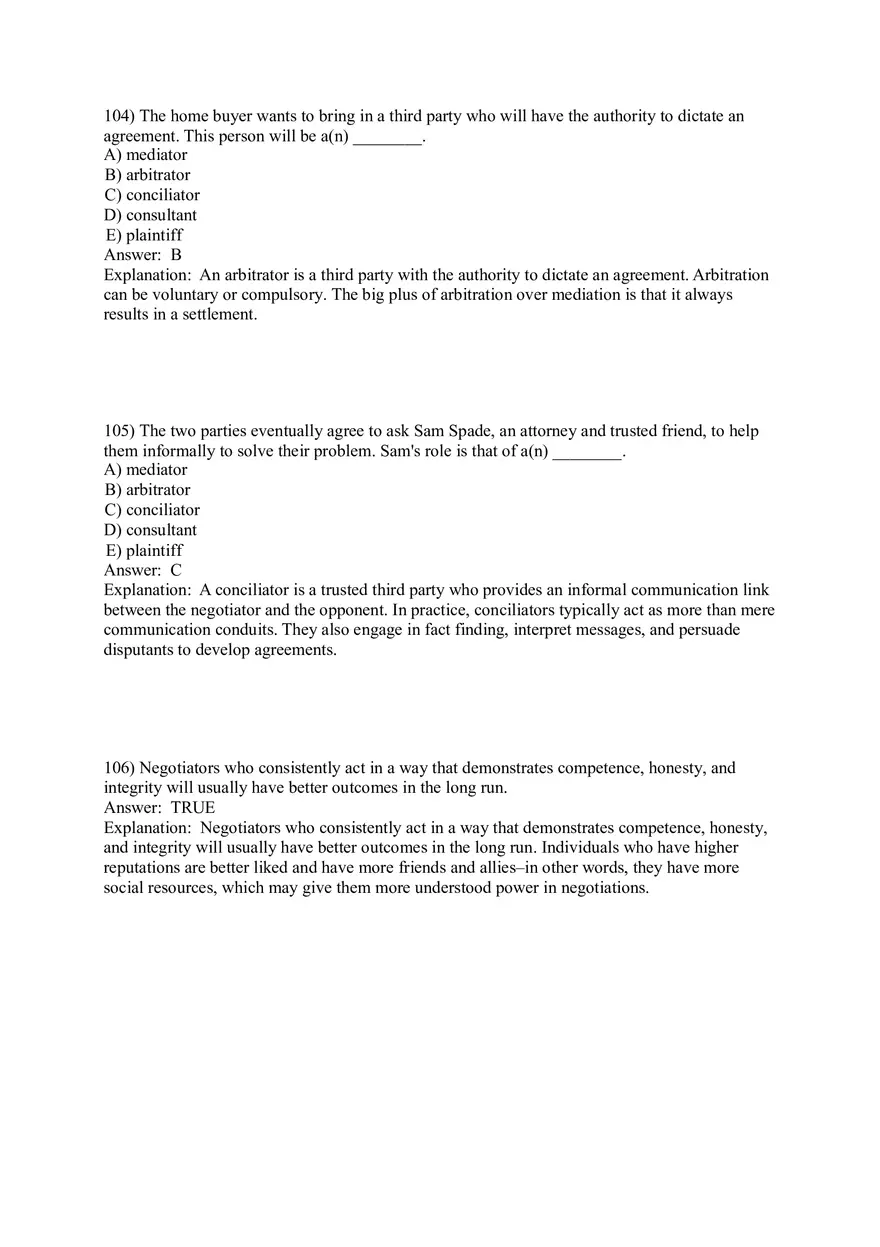 Organizational Behavior (Leadership) Answer Key Part 11 - Page 8