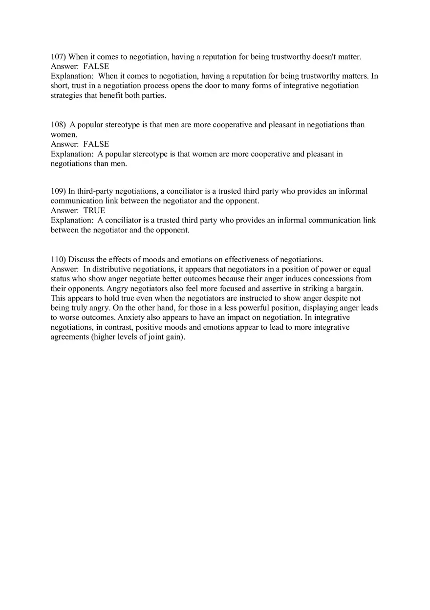 Organizational Behavior (Leadership) Answer Key Part 11 - Page 9