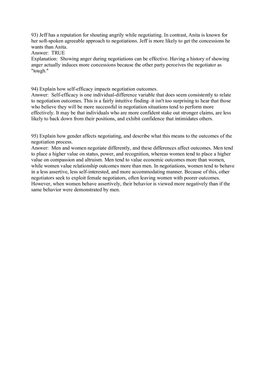Organizational Behavior (Leadership) Answer Key Part 11 - Page 3