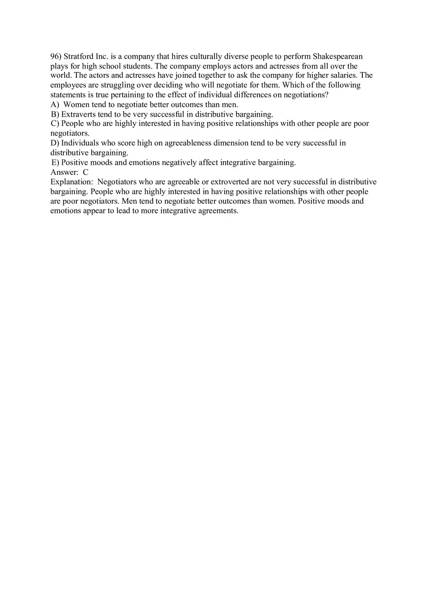 Organizational Behavior (Leadership) Answer Key Part 11 - Page 4